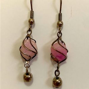 Handcrafted gem stone earrings
